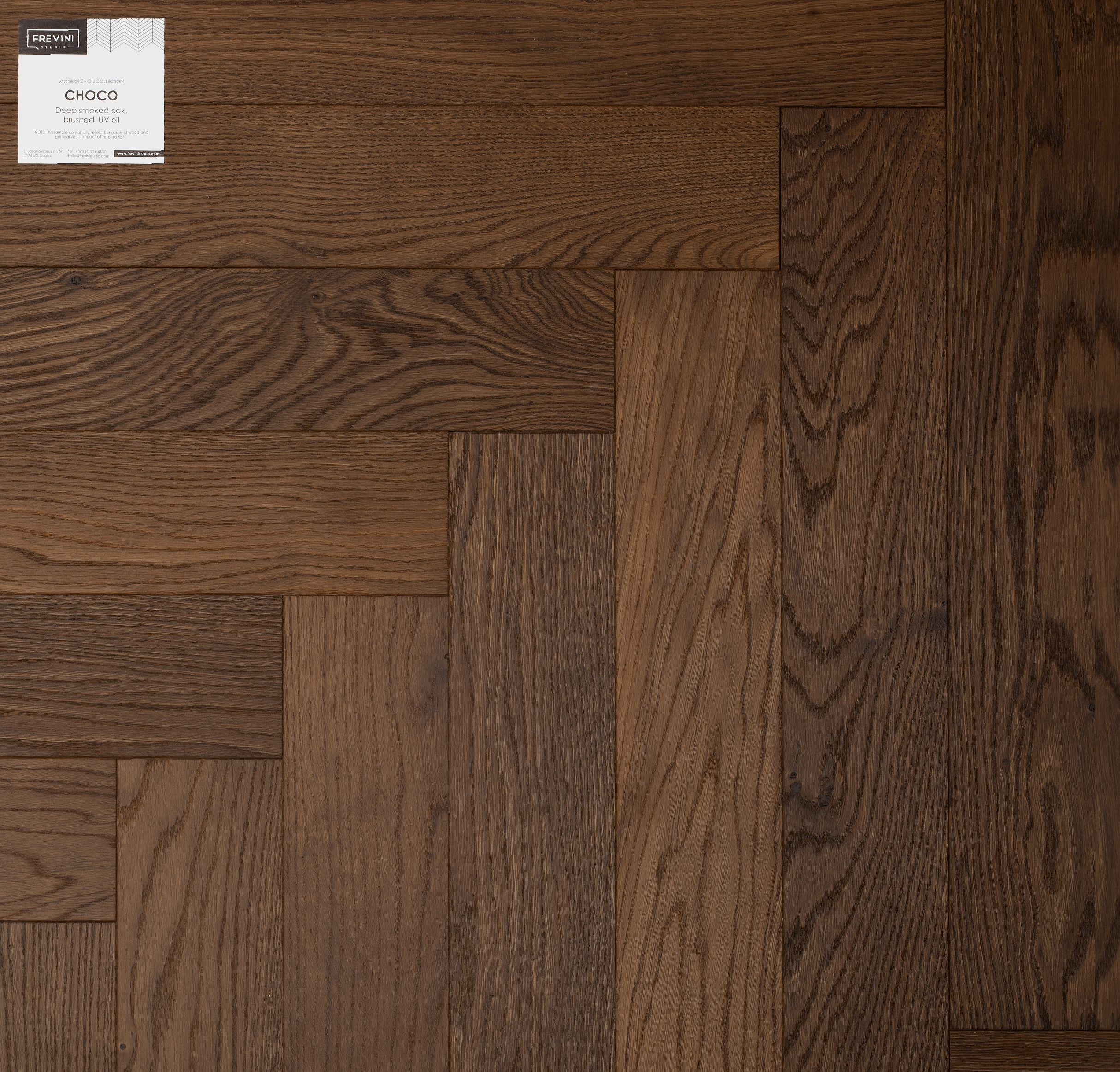 Parketti tammi kalanruoto Moderno UV oil Choco