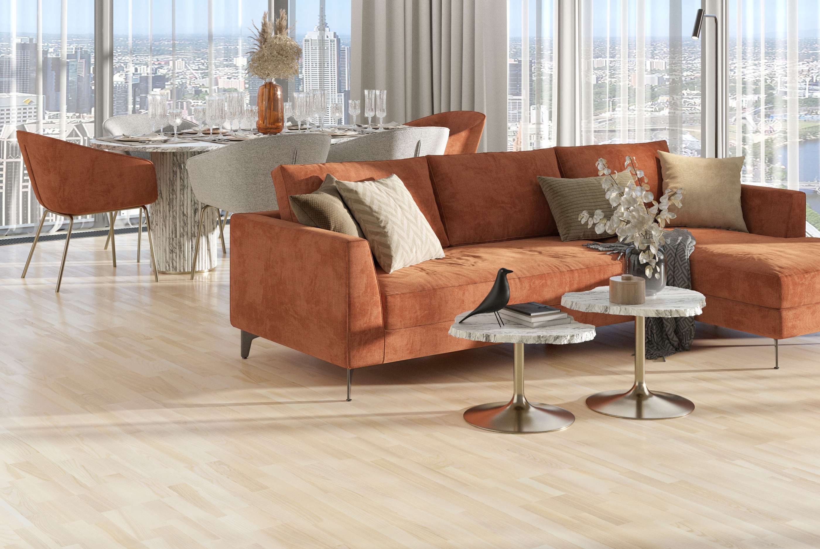 3-sauvainen saarni Elegant White Matt Lacquered Gloss 15-20%